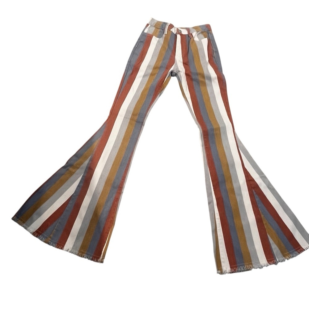 Striped Flare & Wide Leg Jeans